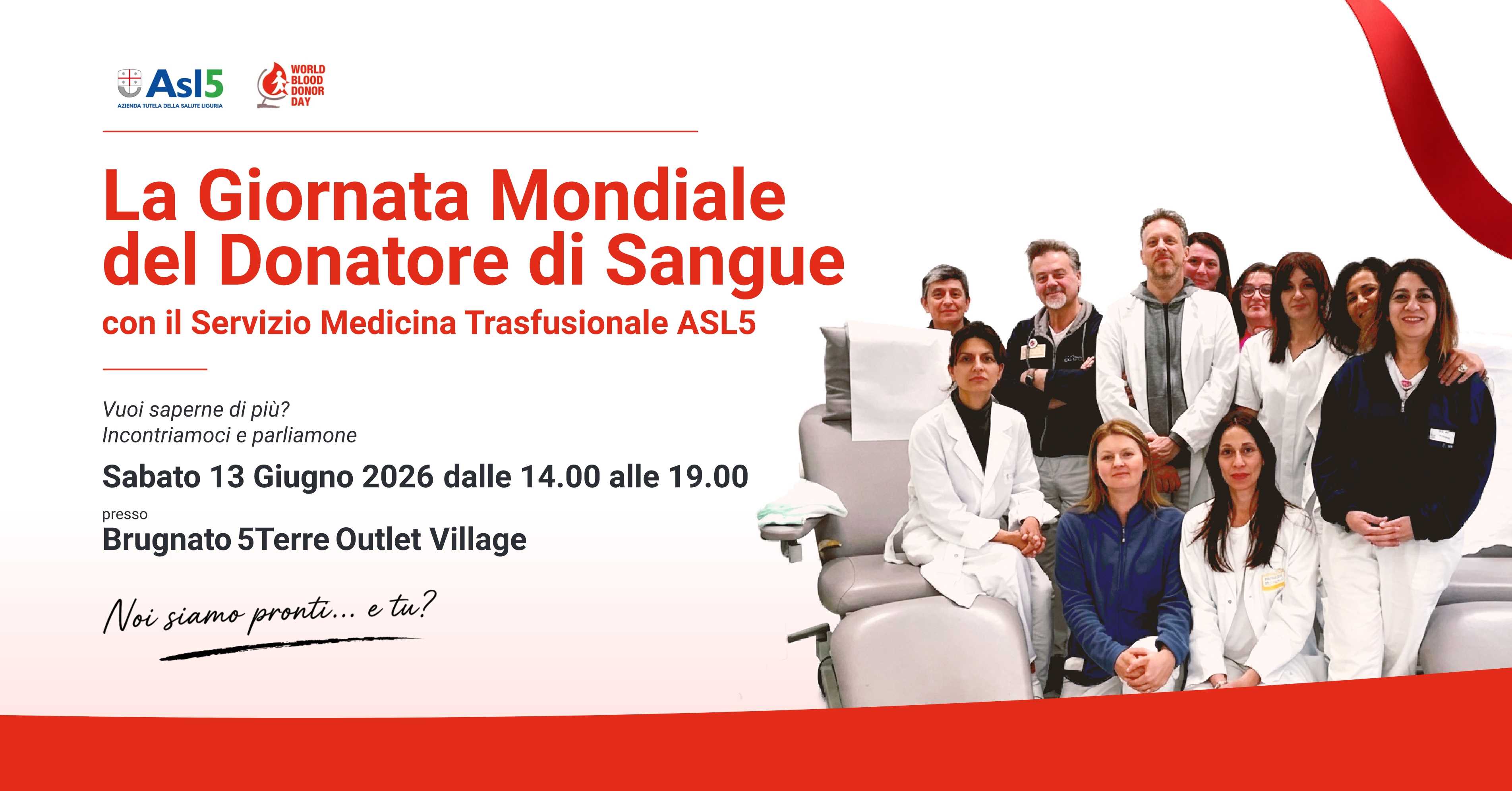 LA GIORNATA MONDIALE DEL DONATORE DI SANGUE Sabato 13 giugno
